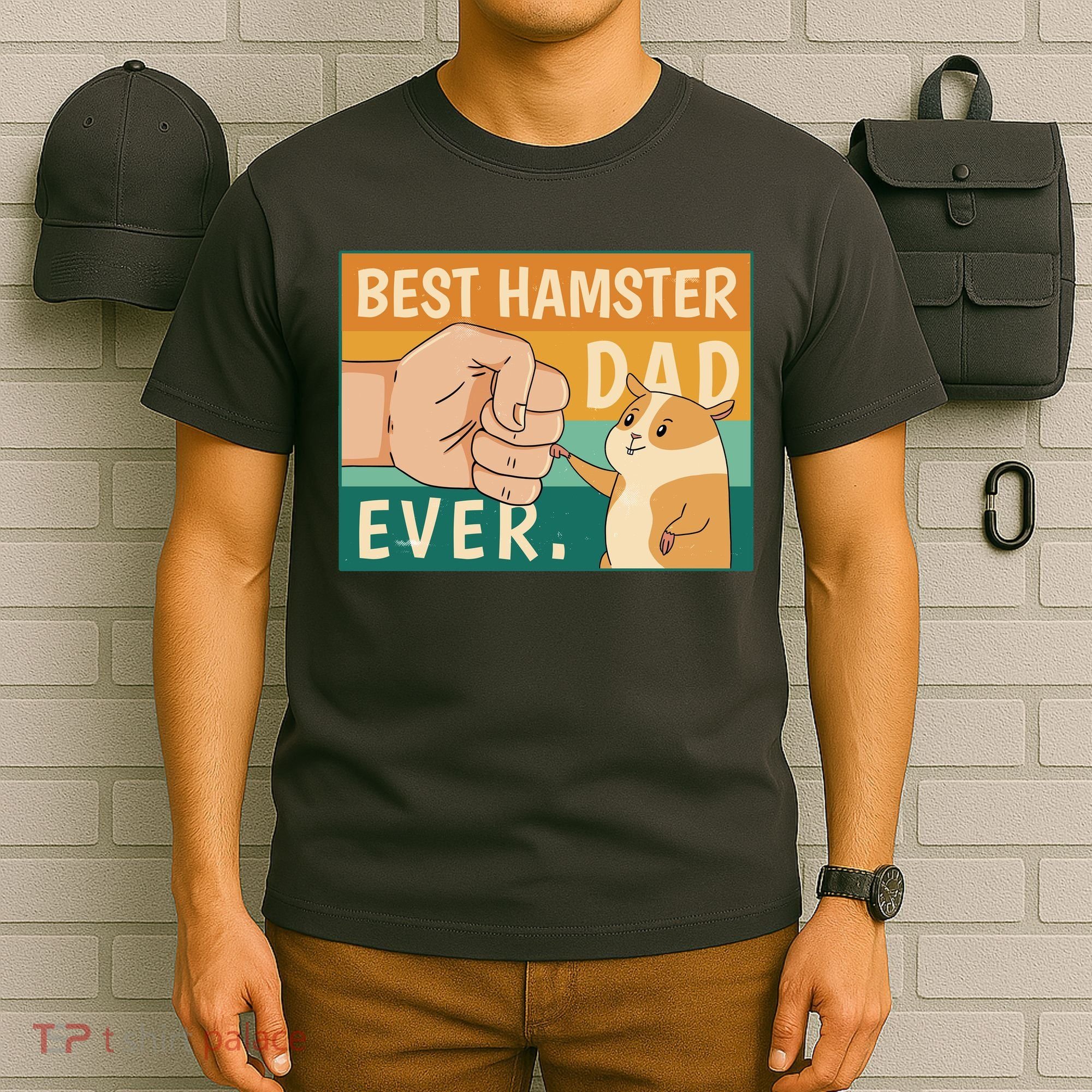 Best Hamster Dad Ever Retro T-Shirt