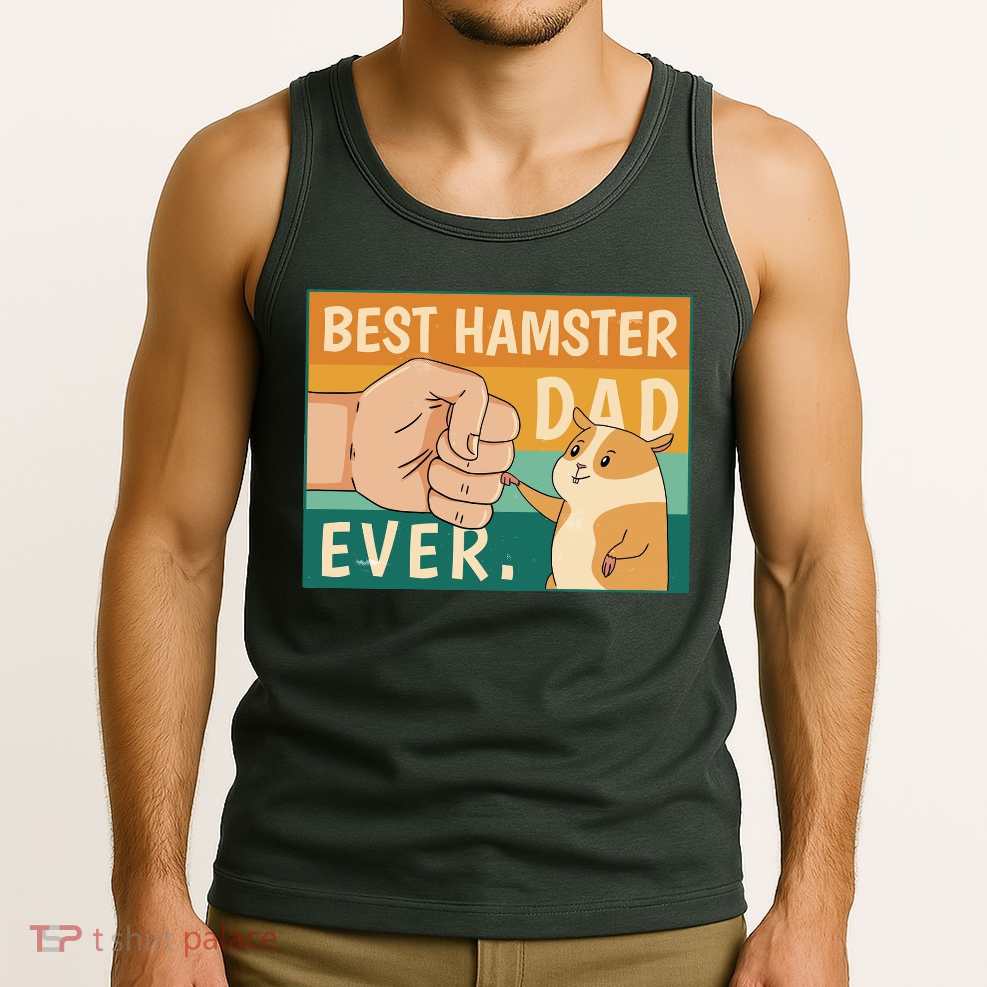 Best Hamster Dad Ever Retro Tank Top