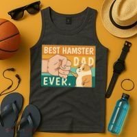 Best Hamster Dad Ever Retro Tank Top thumb 4