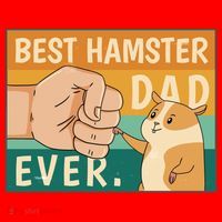 Best Hamster Dad Ever Retro Santa Hat thumb 1