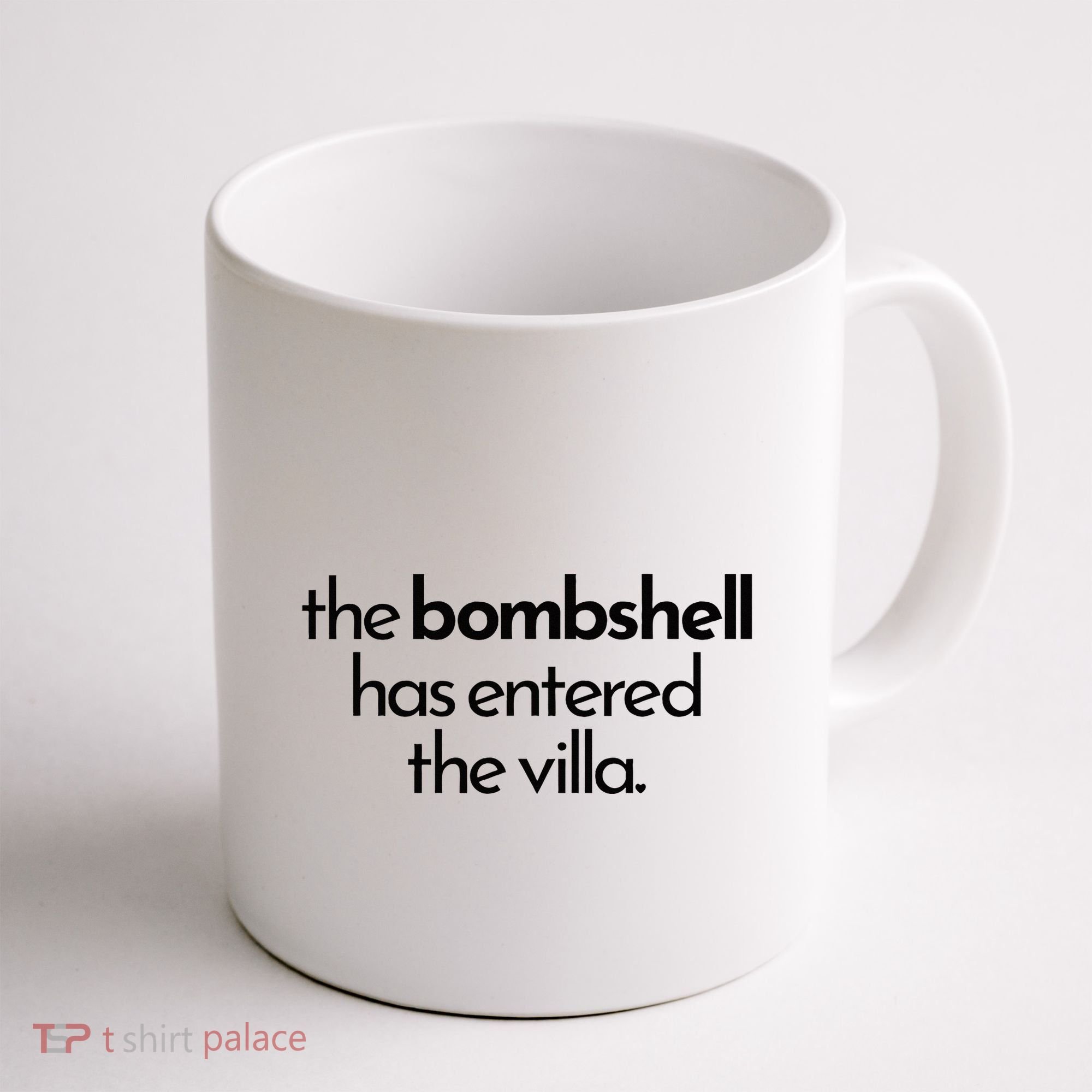 Bombshell Has Entered The Villa Funy Got A Text Chat Meme Coffee Mug