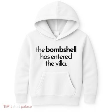 Bombshell Has Entered The Villa Funy Got A Text Chat Meme Kids Hoodie