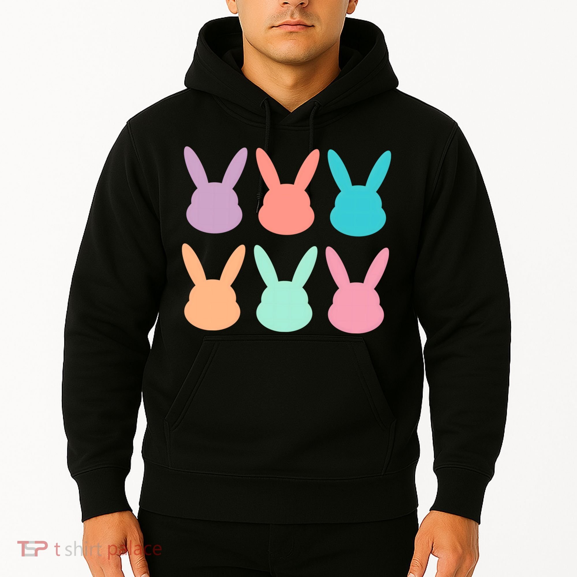 Bunny Head Easter Holiday Hoodie