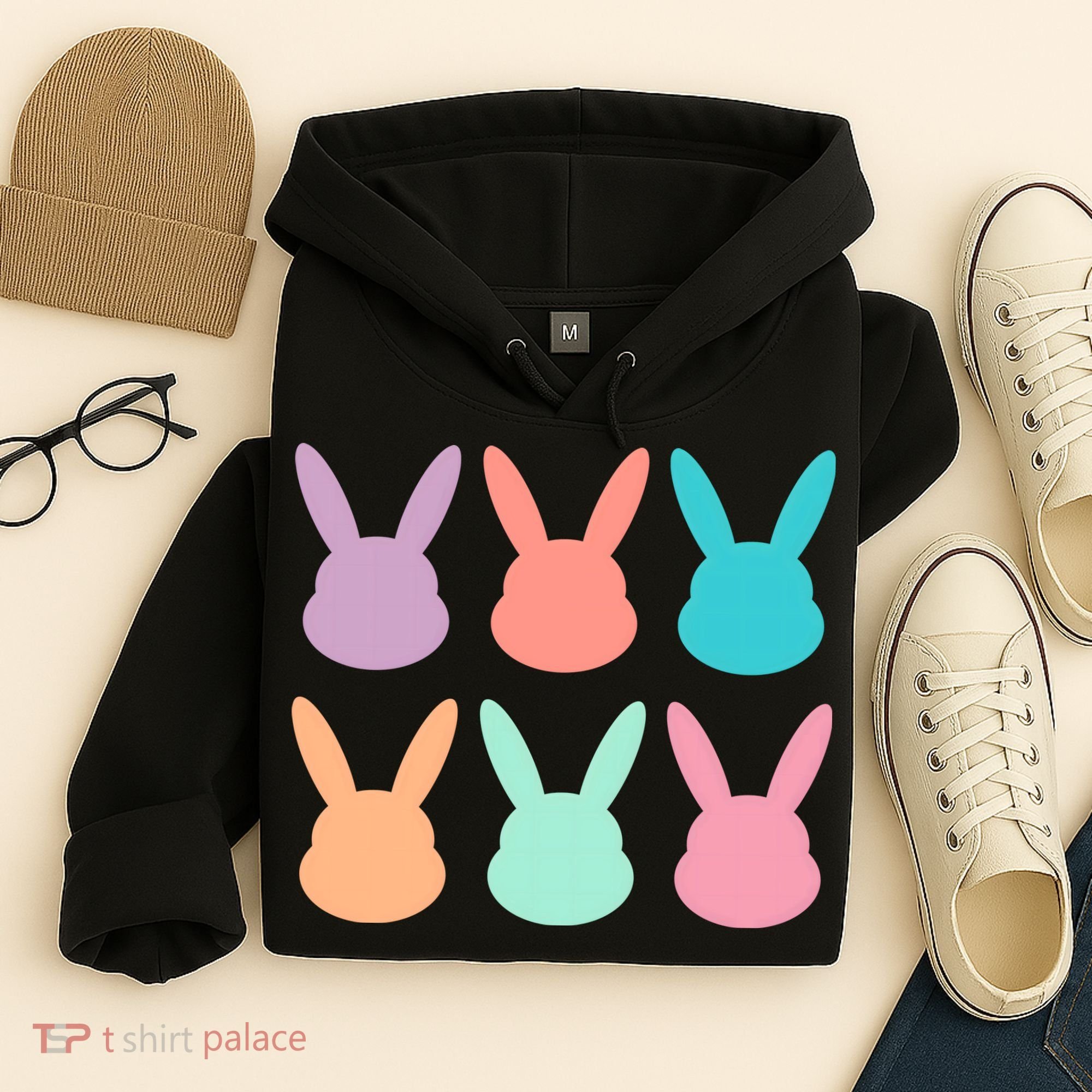 Bunny Head Easter Holiday Hoodie