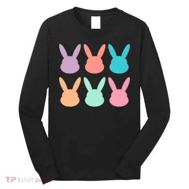 Bunny Head Easter Holiday Long Sleeve Shirt