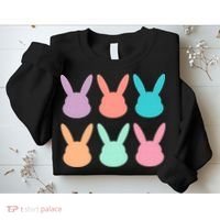 Bunny Head Easter Holiday Sweatshirt thumb 2