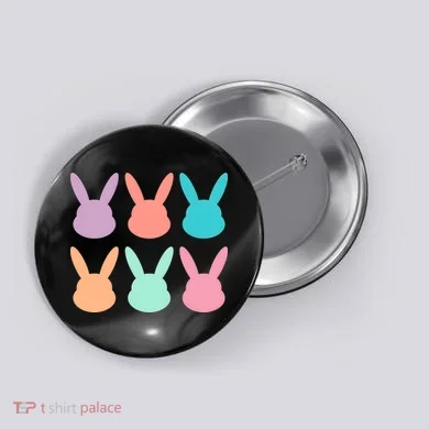 Bunny Head Easter Holiday Button