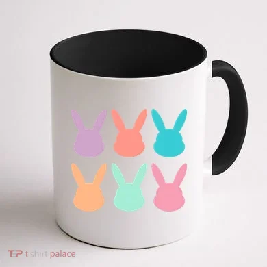 Bunny Head Easter Holiday Coffee Mug back