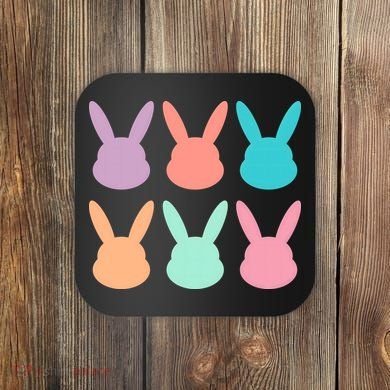 Bunny Head Easter Holiday Coaster