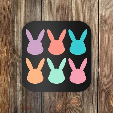 Bunny Head Easter Holiday Coaster