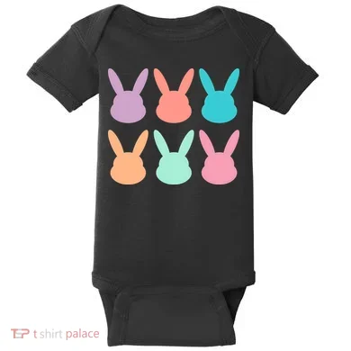 Bunny Head Easter Holiday Baby Bodysuit