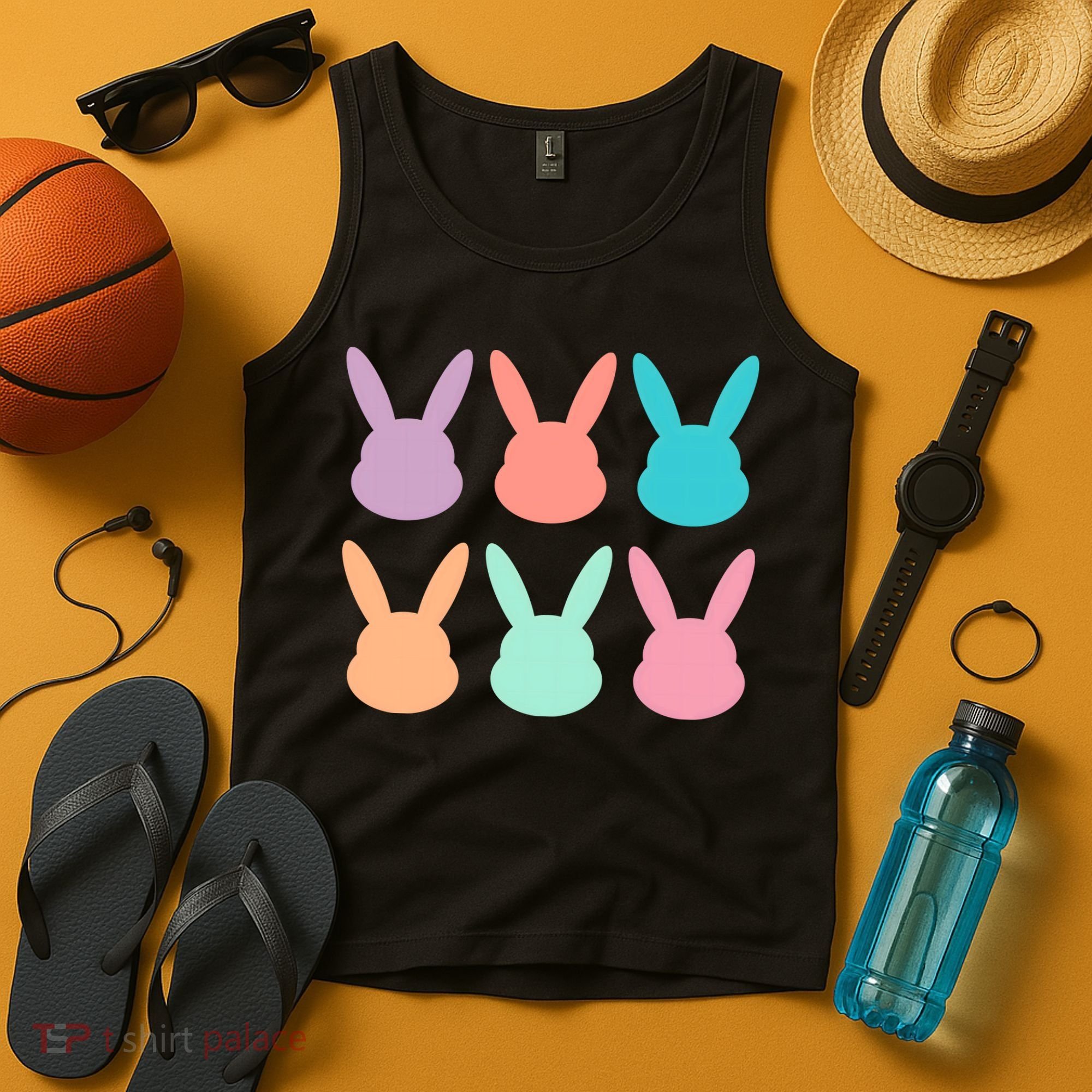 Bunny Head Easter Holiday Tank Top