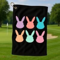 Bunny Head Easter Holiday Golf Towel thumb 1
