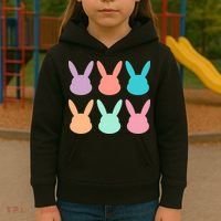 Bunny Head Easter Holiday Kids Hoodie thumb 3