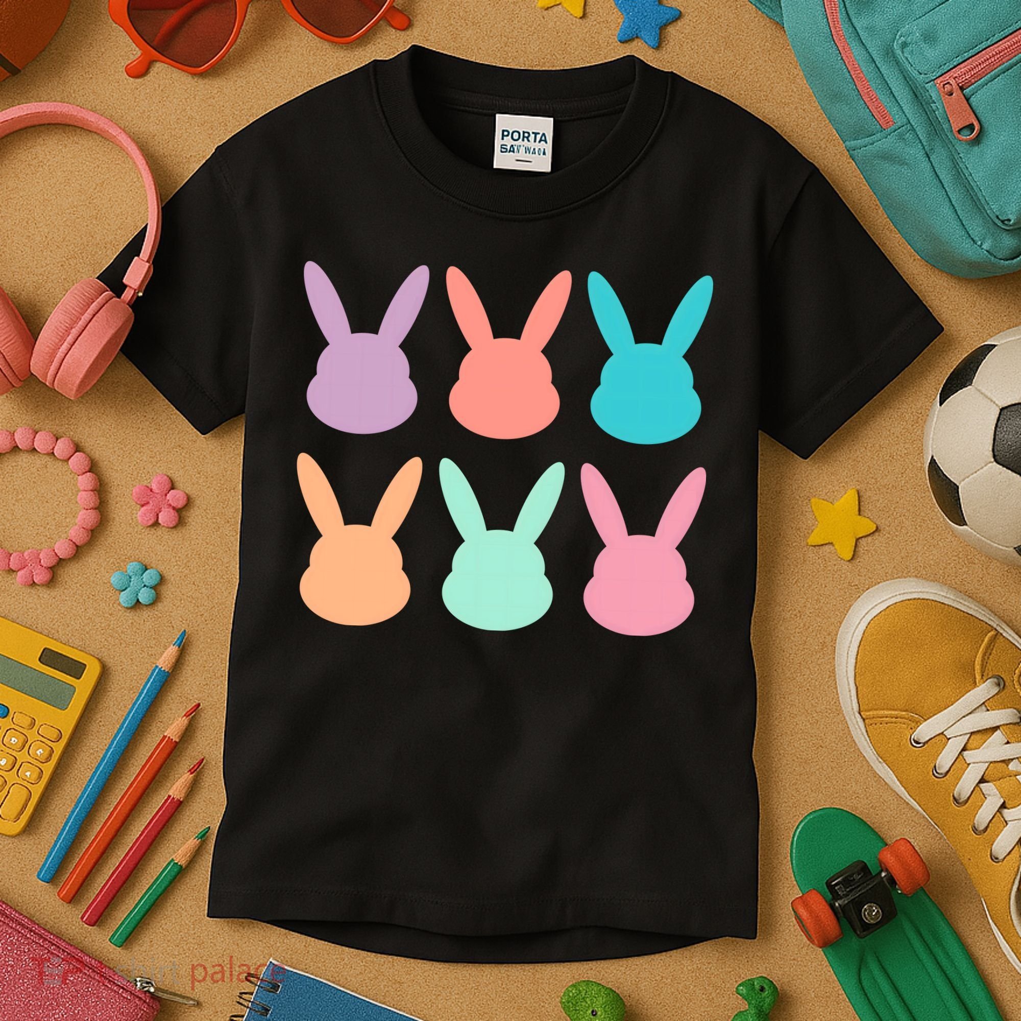Bunny Head Easter Holiday Kids T-Shirt