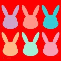Bunny Head Easter Holiday Santa Hat thumb 1
