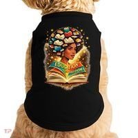 Black History Education Is Freedom Book Reading Learning Doggie Tank thumb 0