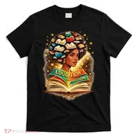 Black History Education Is Freedom Book Reading Learning T-Shirt thumb 0