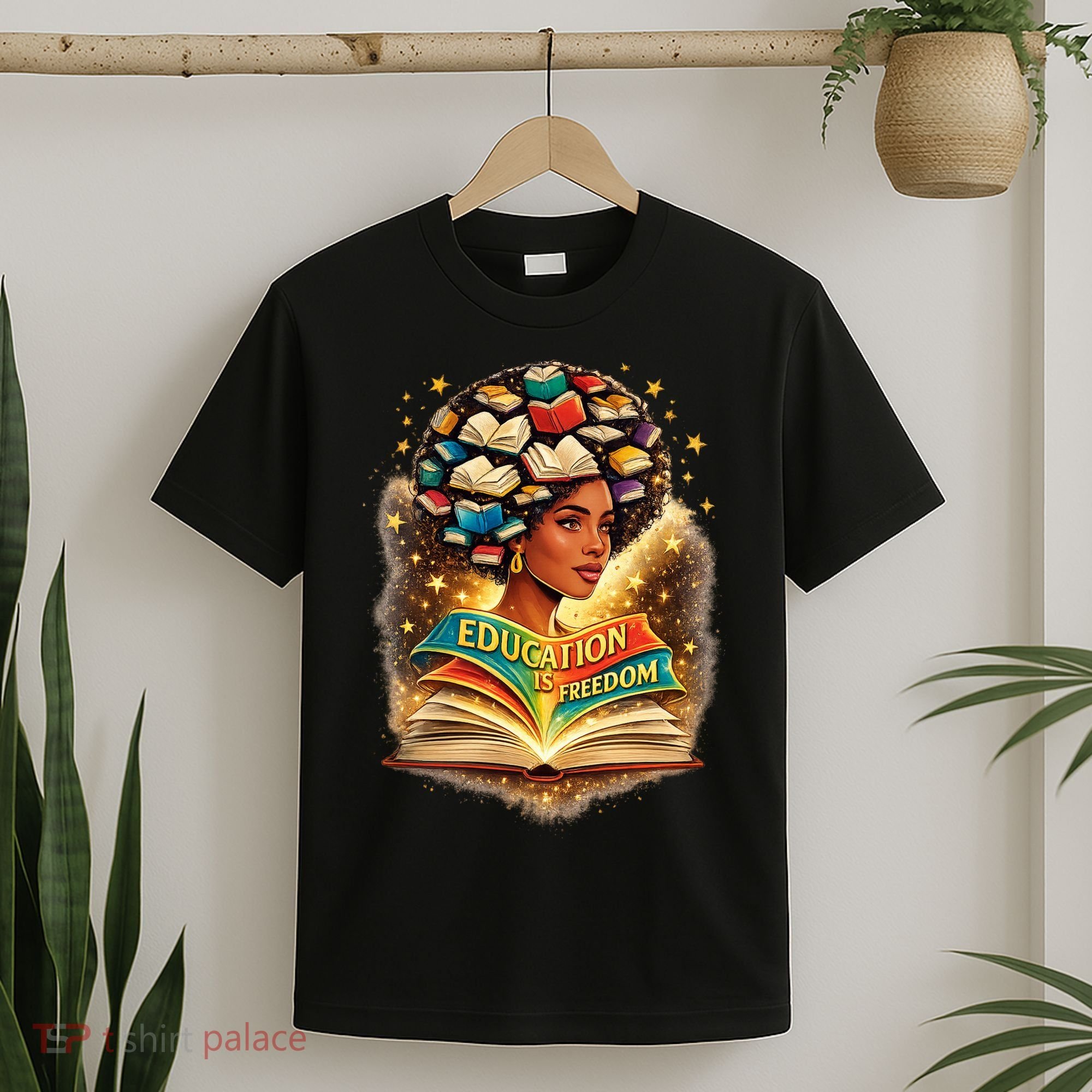 Black History Education Is Freedom Book Reading Learning T-Shirt