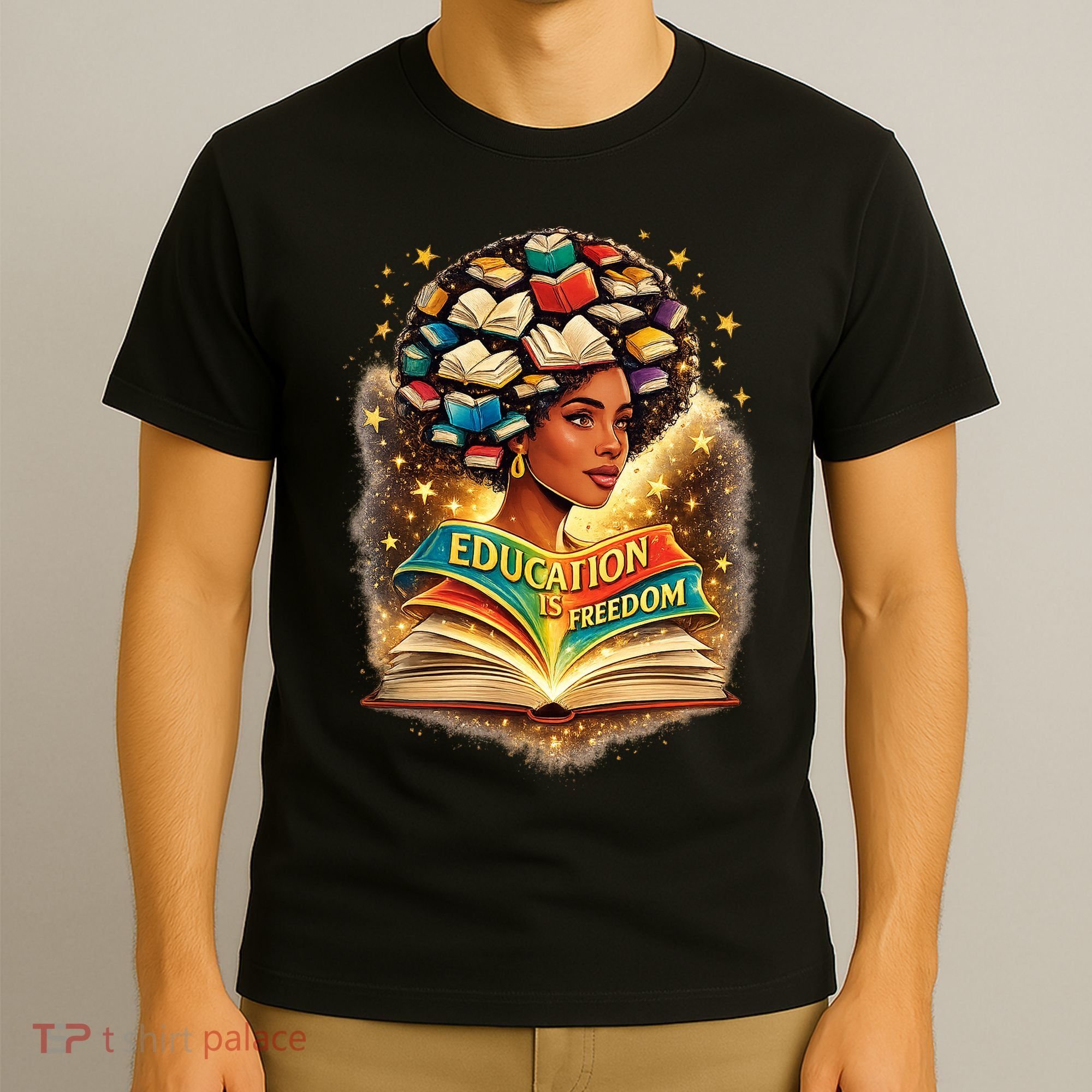 Black History Education Is Freedom Book Reading Learning T-Shirt
