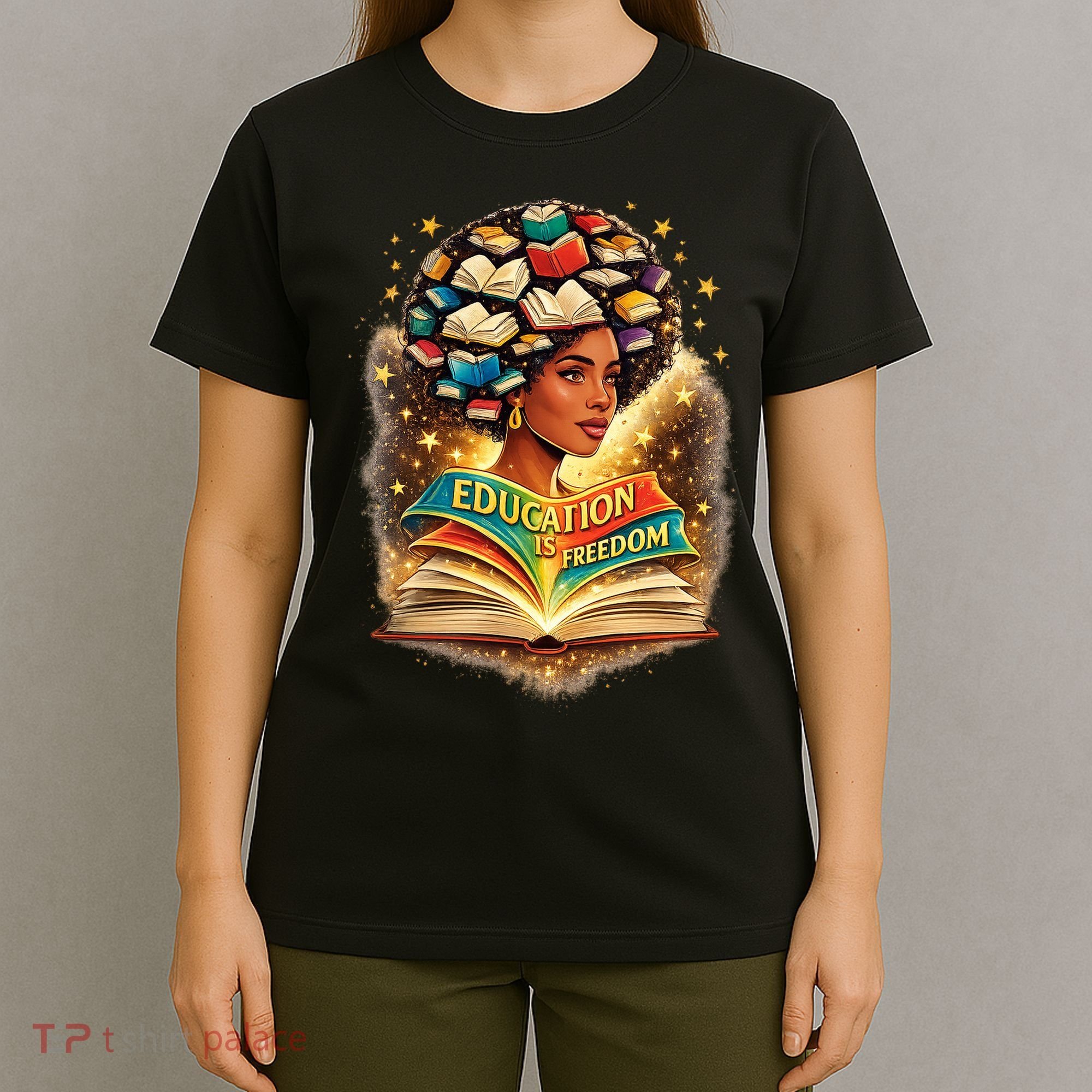 Black History Education Is Freedom Book Reading Learning T-Shirt