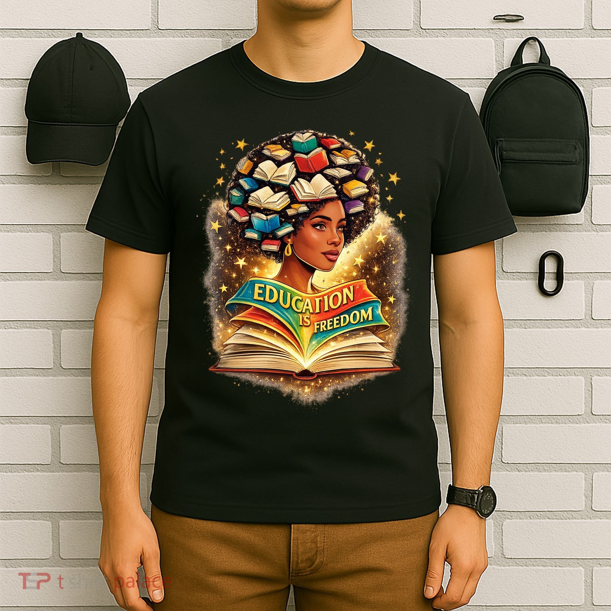 Black History Education Is Freedom Book Reading Learning T-Shirt