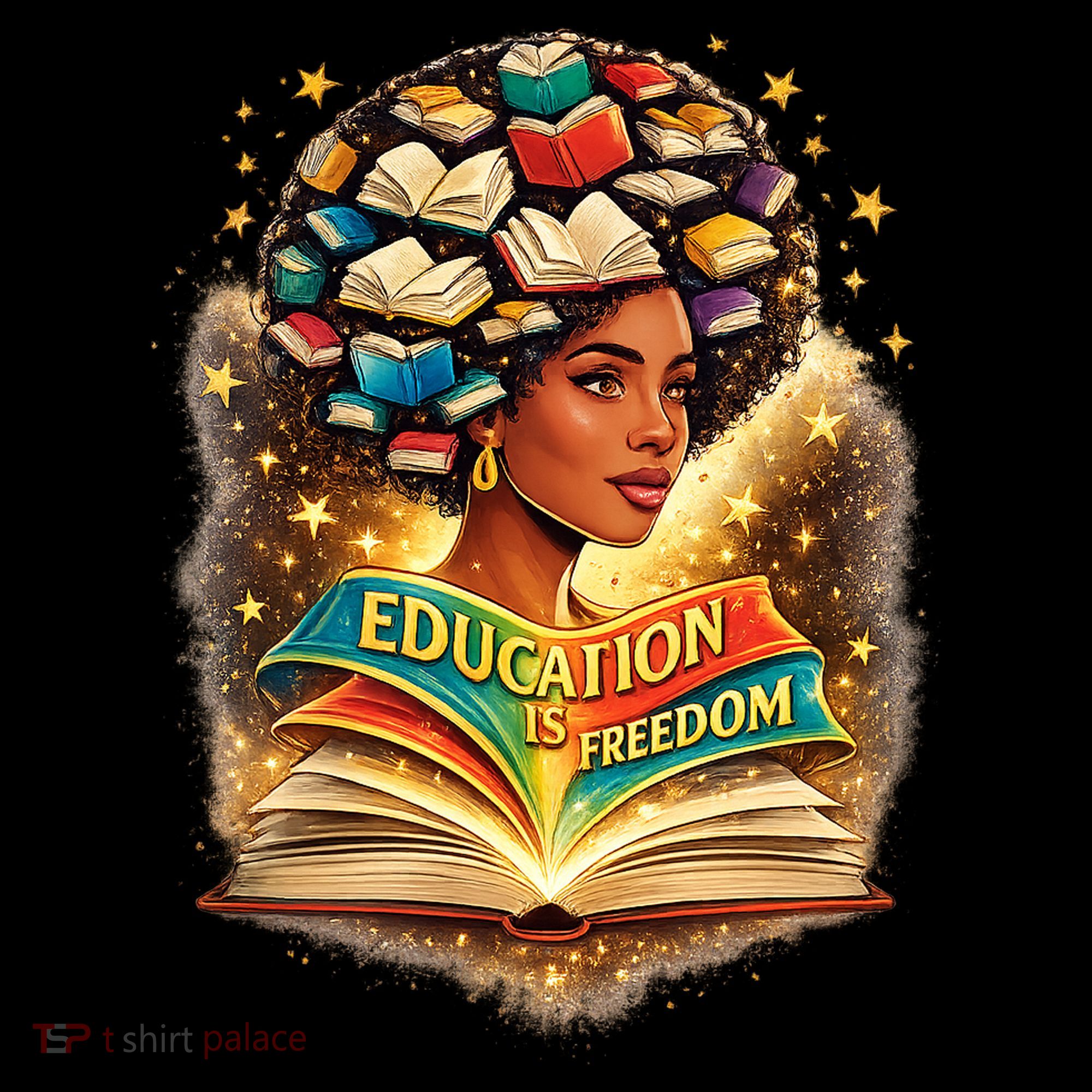 Black History Education Is Freedom Book Reading Learning Button