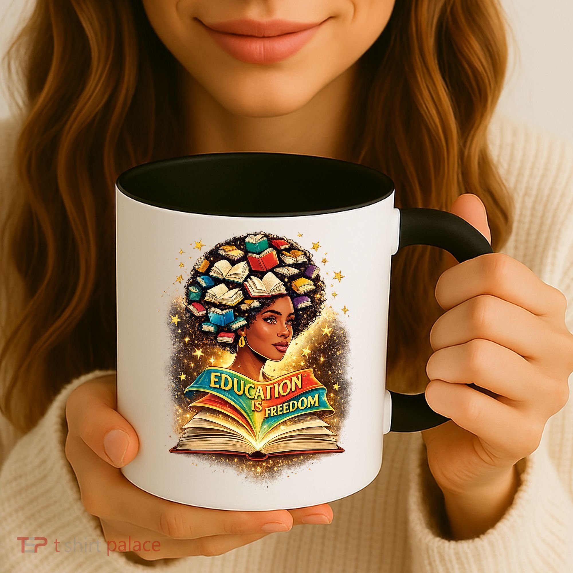 Black History Education Is Freedom Book Reading Learning Coffee Mug