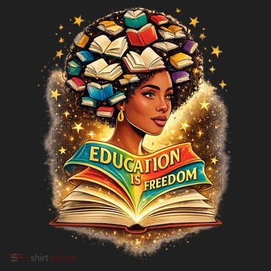 Black History Education Is Freedom Book Reading Learning V.I.T. Fleece Crew Sweatshirt