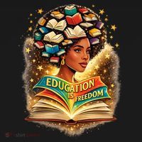 Black History Education Is Freedom Book Reading Learning Polo thumb 3