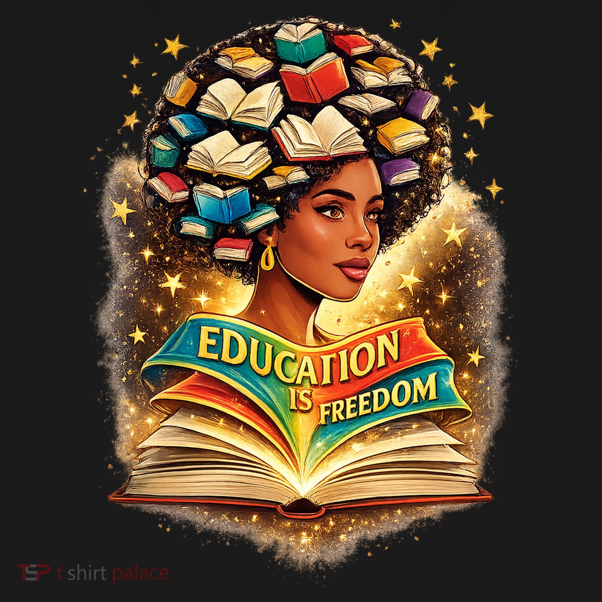 Black History Education Is Freedom Book Reading Learning Polo
