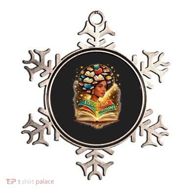 Black History Education Is Freedom Book Reading Learning Ornament