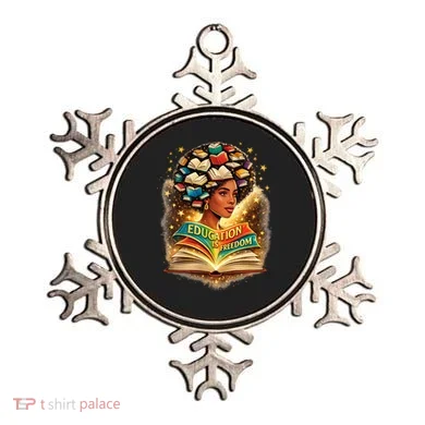 Black History Education Is Freedom Book Reading Learning Ornament