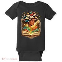 Black History Education Is Freedom Book Reading Learning Baby Bodysuit thumb 0