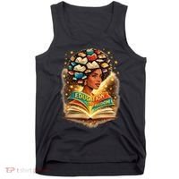 Black History Education Is Freedom Book Reading Learning Tank Top thumb 0