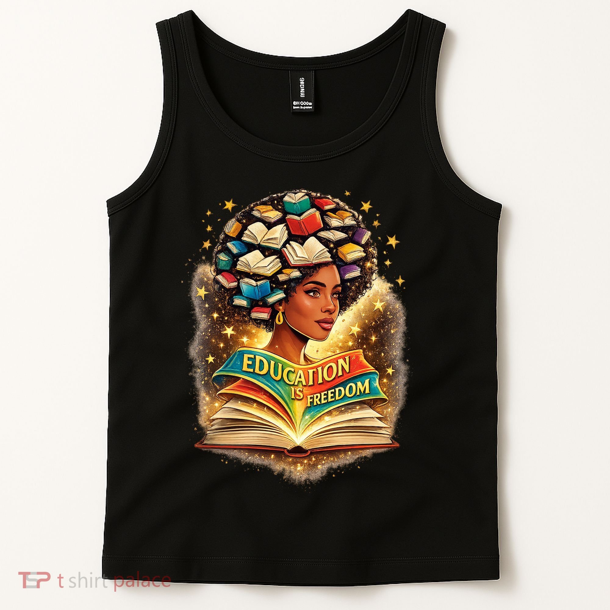 Black History Education Is Freedom Book Reading Learning Tank Top