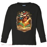 Black History Education Is Freedom Book Reading Learning Toddler Long Sleeve Shirt thumb 0