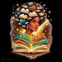 Black History Education Is Freedom Book Reading Learning Women's T-Shirt thumb 6