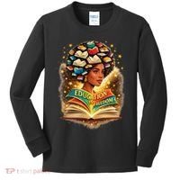 Black History Education Is Freedom Book Reading Learning Kids Long Sleeve Shirt thumb 0