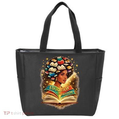 Black History Education Is Freedom Book Reading Learning Tote Bag