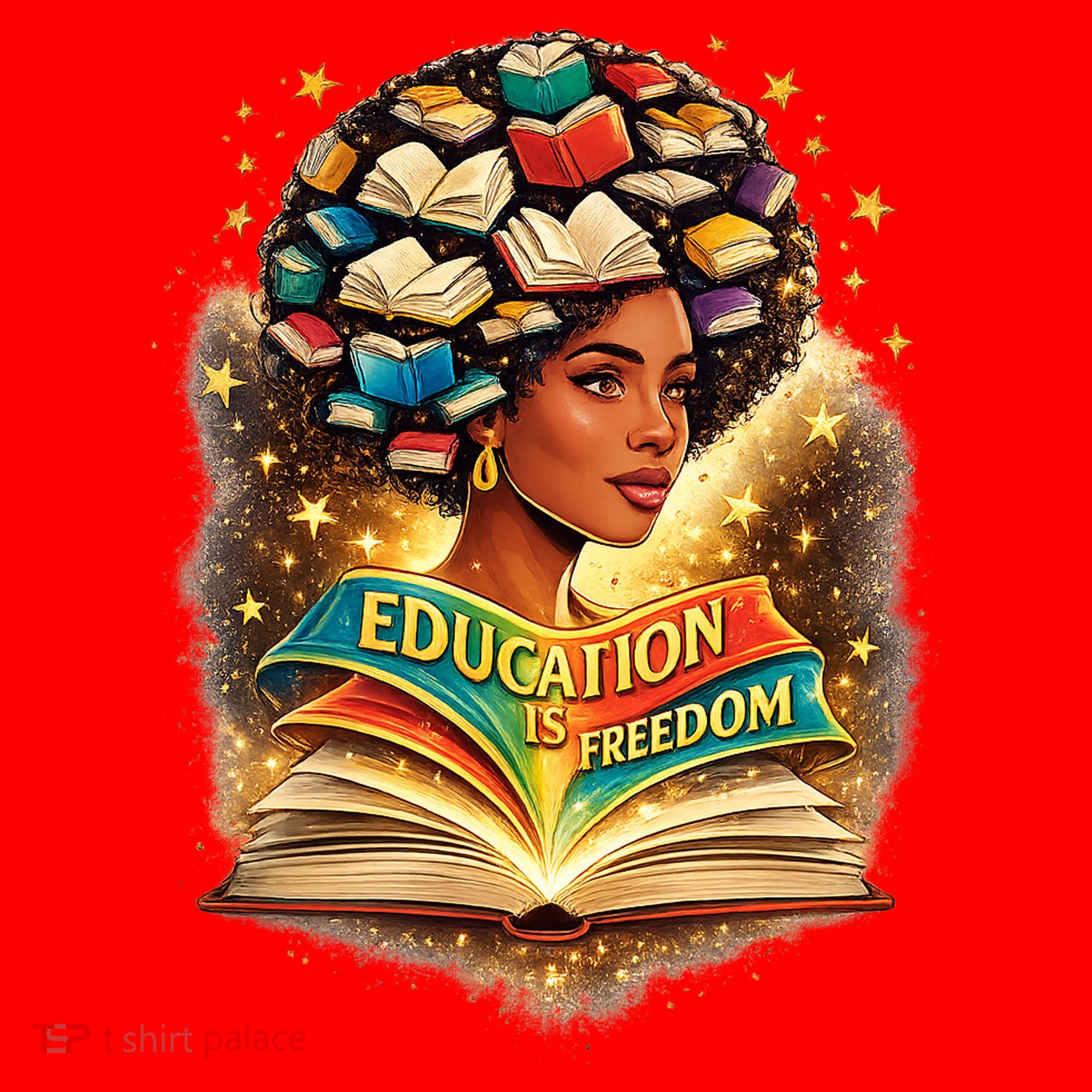 Black History Education Is Freedom Book Reading Learning Santa Hat