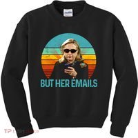 But Her Emails Hillary Clinton Anti Trump Retro Vintage Kids Sweatshirt thumb 0