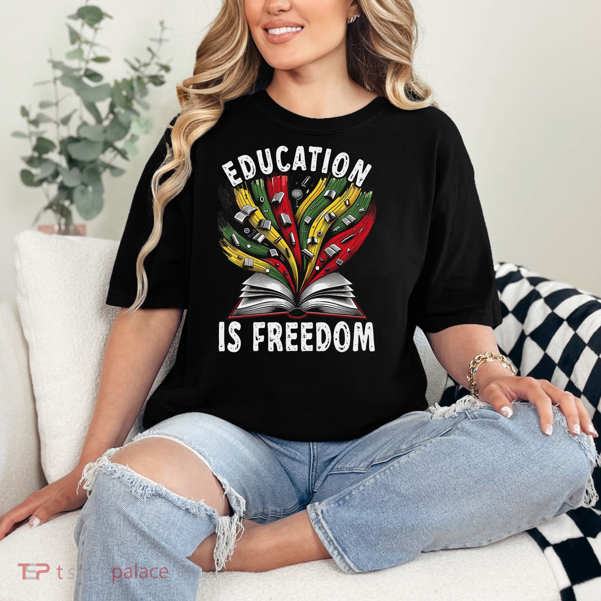 Black History Education Is Freedom Books Black History Comfort Colors T-Shirt