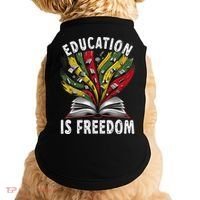 Black History Education Is Freedom Books Black History Doggie Tank thumb 0