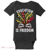 Black History Education Is Freedom Books Black History Baby Bodysuit thumb 0