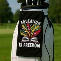 Black History Education Is Freedom Books Black History Golf Towel thumb 2