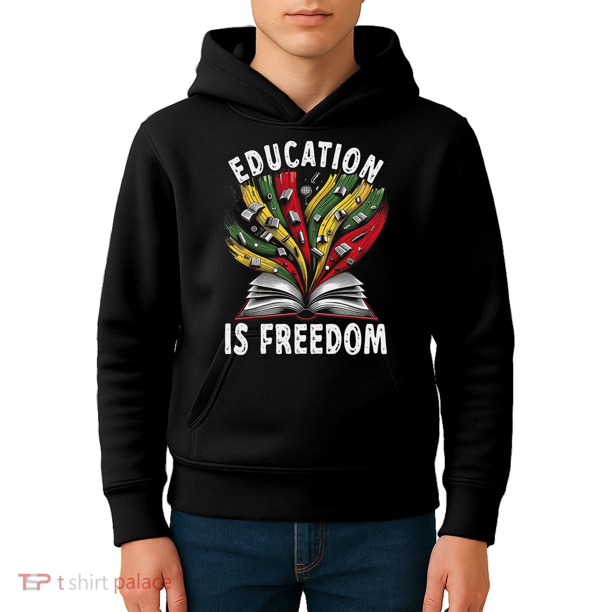 Black History Education Is Freedom Books Black History Kids Hoodie