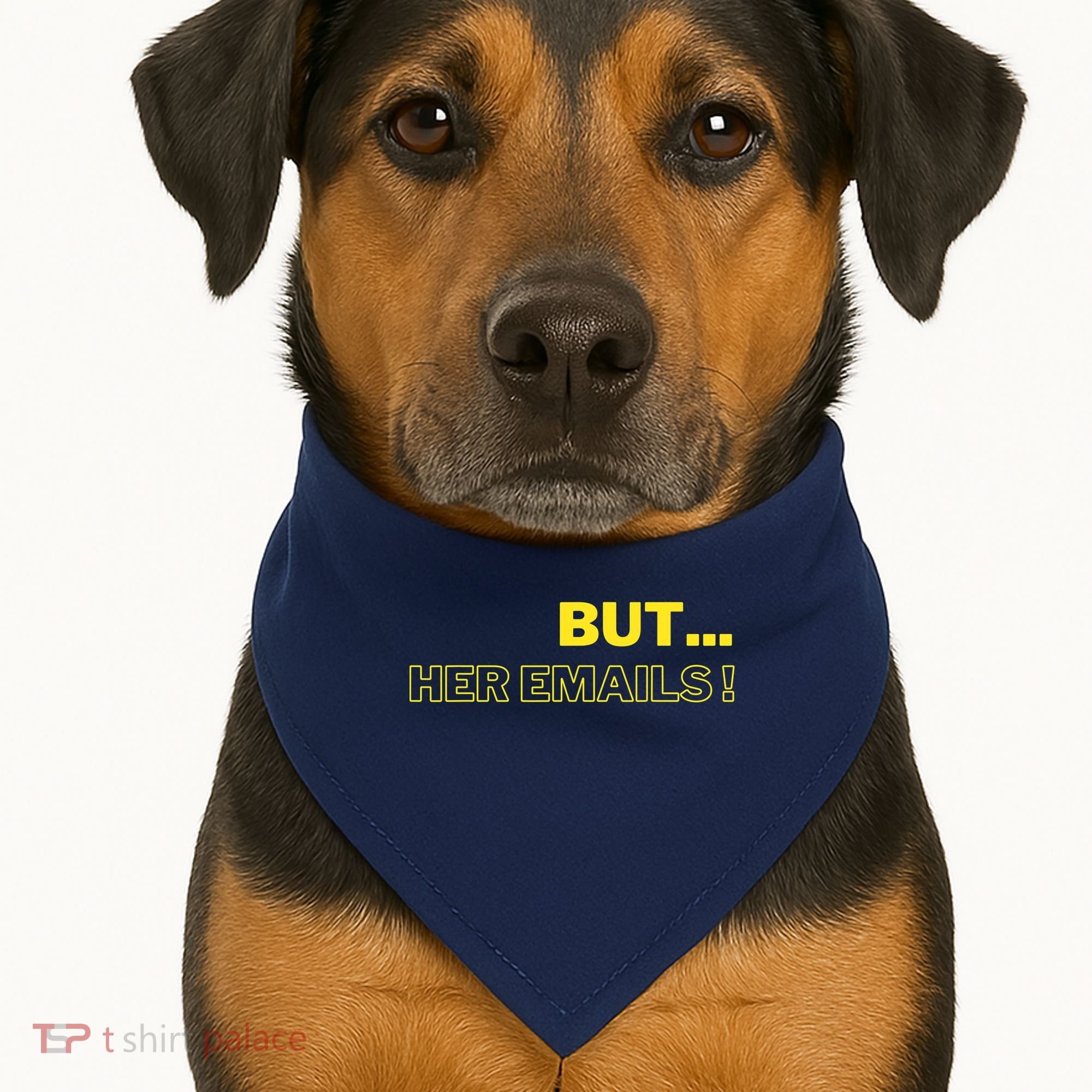 But Her Emails Funny Memes USA-Made Doggie Bandana