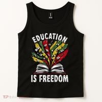 Black History Education Is Freedom Books Black History Tank Top thumb 2