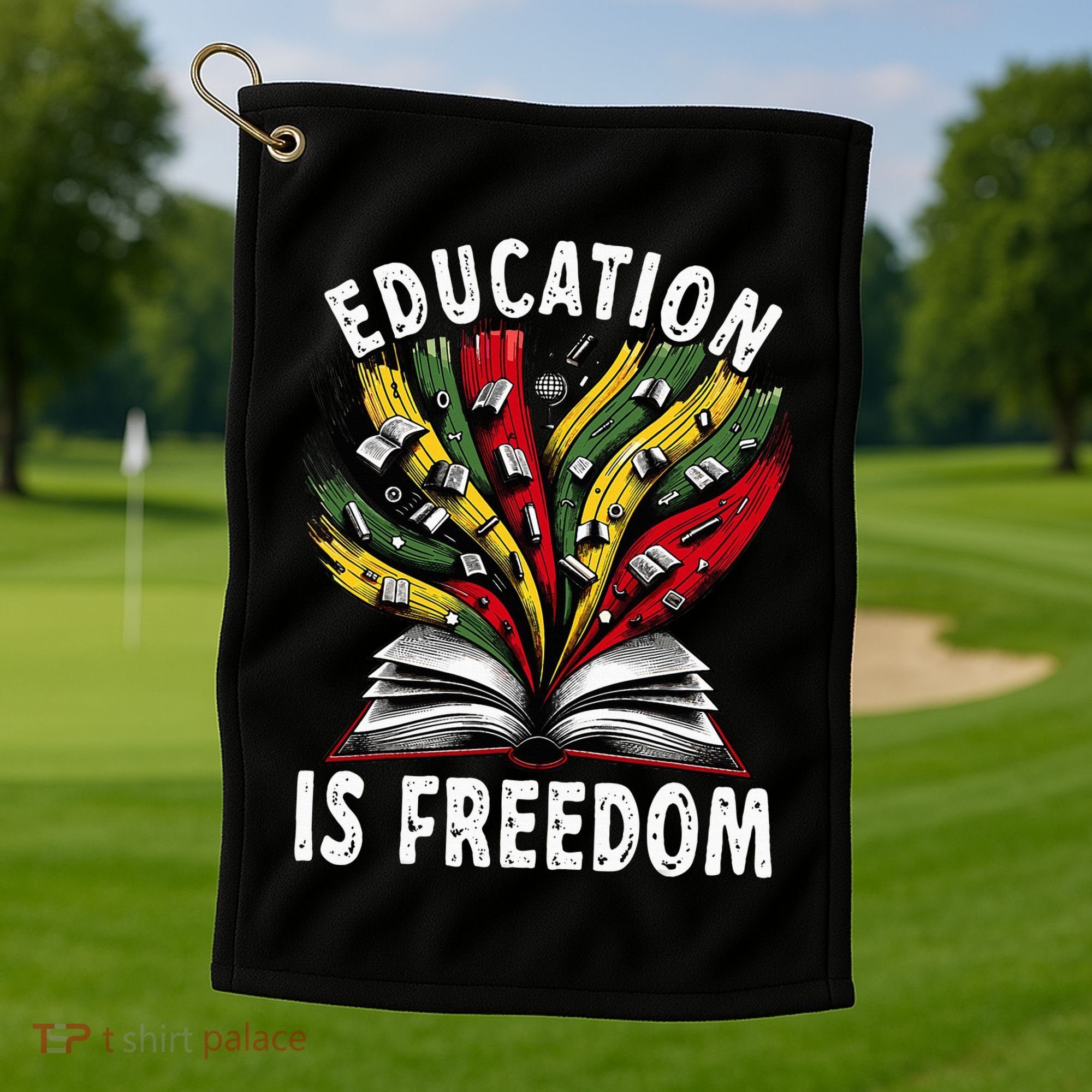 Black History Education Is Freedom Books Black History Golf Towel